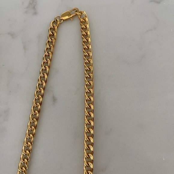 𝅺GOLD Cuban chain necklace 6MM - Picture 5 of 5